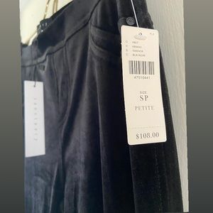 NWT Anthropology Black Noir Velvet Pants